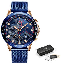 Load image into Gallery viewer, LIGE Sport Watch Waterproof Quartz